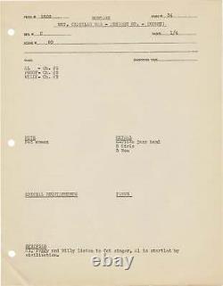 William Wyler BEST YEARS OF OUR LIVES Original production document for #162240