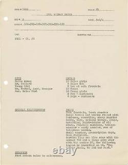 William Wyler BEST YEARS OF OUR LIVES Original production document for #162240