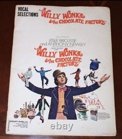 Willy Wonka and The Chocolate Factory Music Book 1971 & Peter Ostrum Autograph