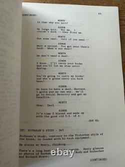 With Honors Joe Pecsi Brendan Fraser Movie Original Screenplay Script