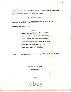 YELLOW SUBMARINE 1968 original film script by Brodax, Mendelsohn & Segal