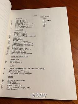 ZERO TO SIXTY aka REPO Original 1977 Movie Script Darren McGavin Sylvia Miles